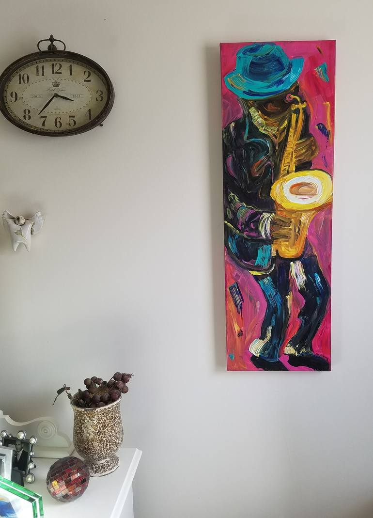 Original Expressionism People Painting by Jurgita Mekyte