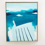 Teal Icebergs by Jennifer  Lia