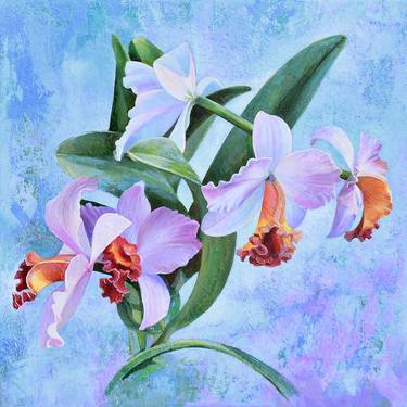 Original Realism Floral Paintings by Elizabeth Malara Wieczorek