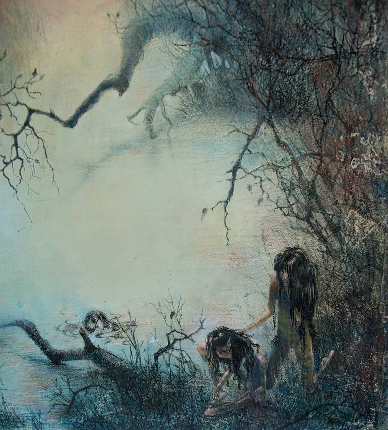 Original Impressionism Fantasy Painting by Ina Morava