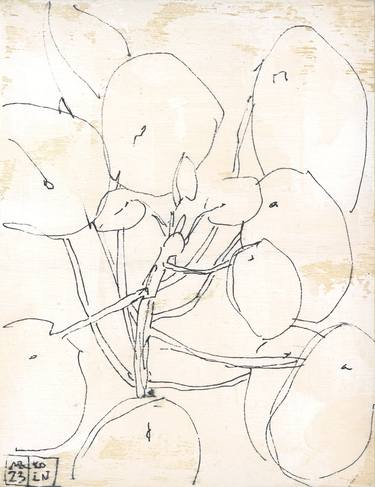 Original Abstract Botanic Drawing by Mascha Rodigina