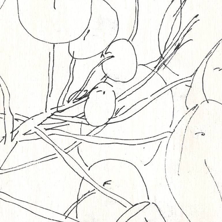 Original Abstract Botanic Drawing by Mascha Rodigina