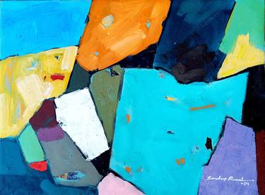 Original Abstract Expressionism Abstract Paintings by sandip raval