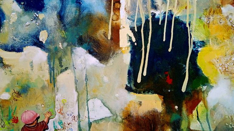 Original Abstract Expressionism Abstract Painting by Sandip Raval