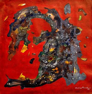 Original Abstract Expressionism Abstract Painting by Sandip Raval
