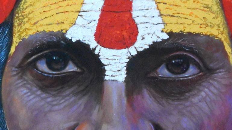 Original Realism Religion Painting by sandip raval