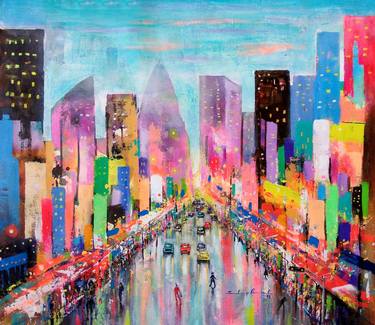 Original Abstract Cities Paintings by sandip raval
