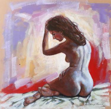 Original Figurative Women Paintings by sandip raval