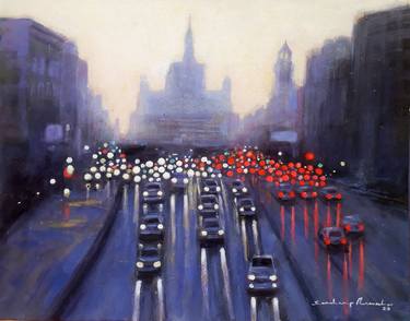 Original Abstract Cities Paintings by sandip raval
