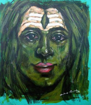 Original Expressionism Portrait Paintings by sandip raval