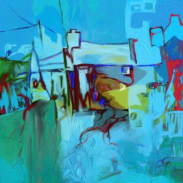 Print of Abstract Expressionism Cities Mixed Media by Ann Leech