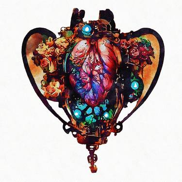 Steampunk Jewelled Anatomical Heart 3 thumb