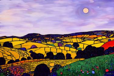 Original Abstract Expressionism Landscape Mixed Media by Ann Leech