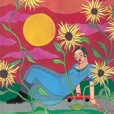 Saatchi Art Artist Meg Lionel Murphy; Paintings, “Sunflowers and Sunsets” #art