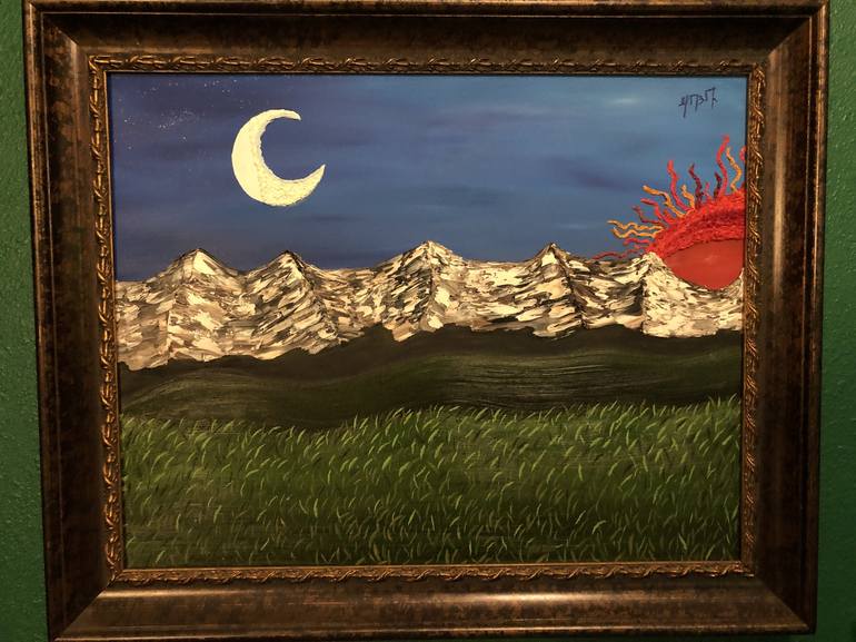Original Abstract Landscape Painting by Garrett Brothers