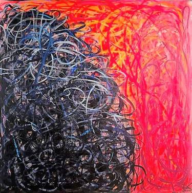Original Abstract Expressionism Abstract Paintings by Kees van Uden