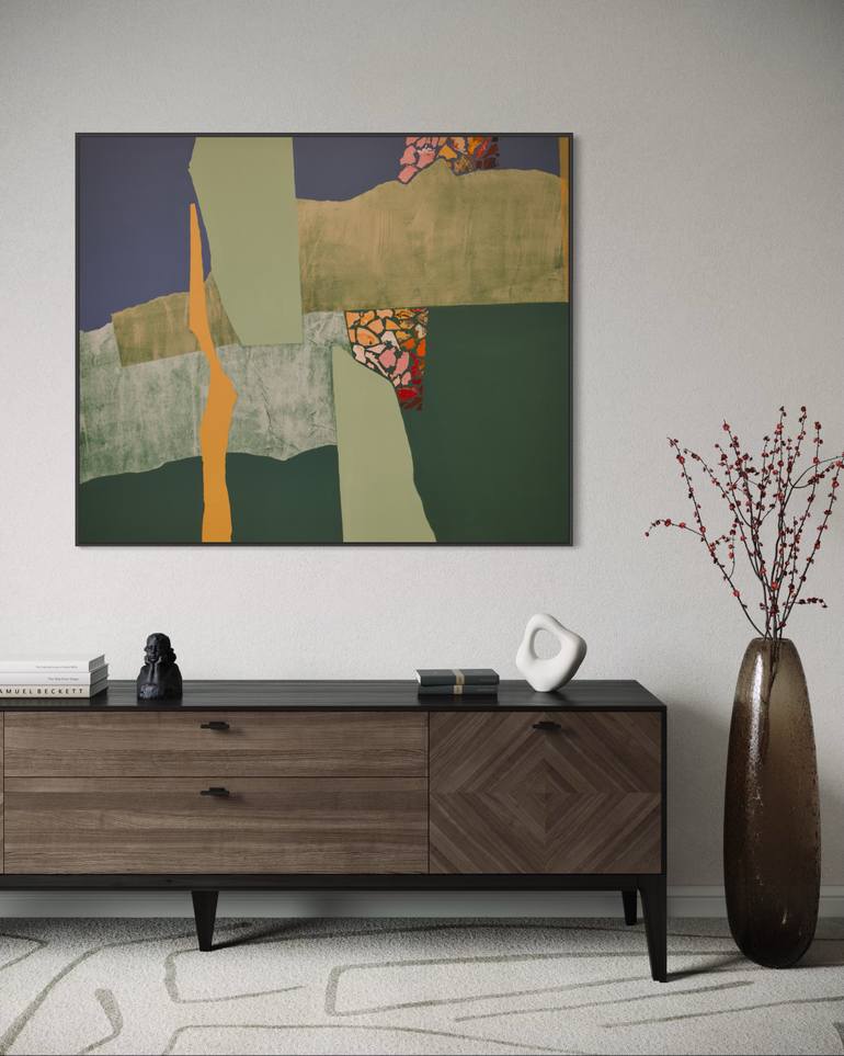 Original Abstract Expressionism Abstract Mixed Media by Maria Martin