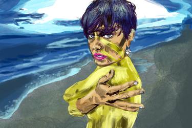 Original Abstract Expressionism Nude Mixed Media by Quinones Studio