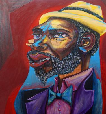 Original Expressionism Men Paintings by Quinones Studio