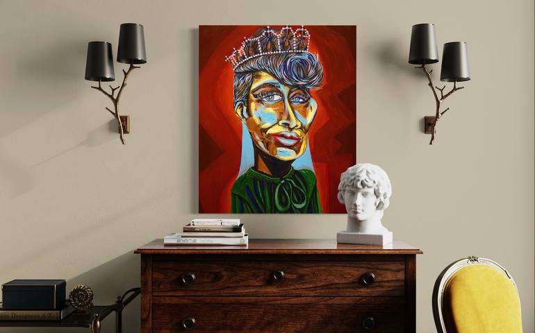 Original Abstract Celebrity Painting by Quinones Studio