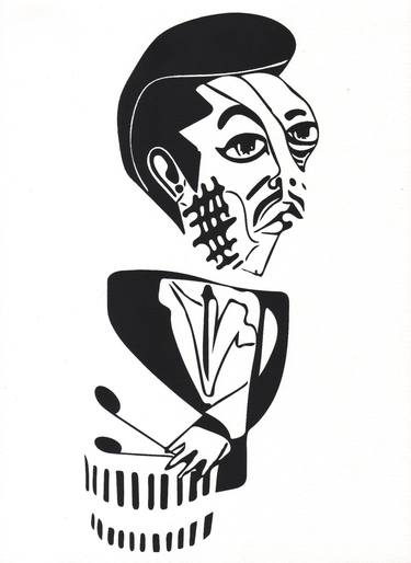 Original Figurative Music Printmaking by Quinones Studio