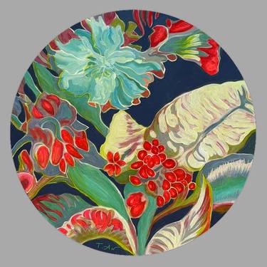 Print of Art Deco Floral Paintings by Tatiana An