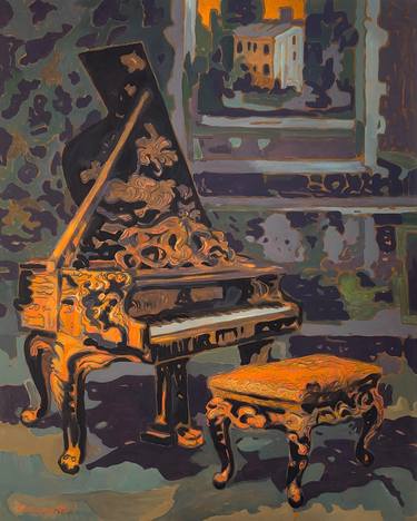 Print of Art Deco Music Paintings by Tatiana An