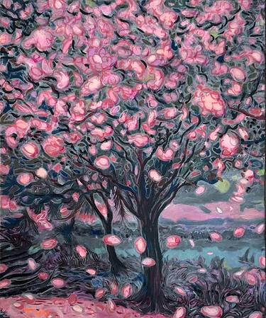 Original Expressionism Nature Painting by Tatiana An