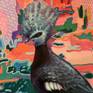 Birds are painted by oil, and the background - by acrylic.