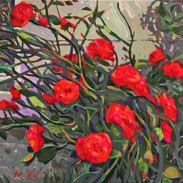 Print of Expressionism Floral Paintings by Tatiana An