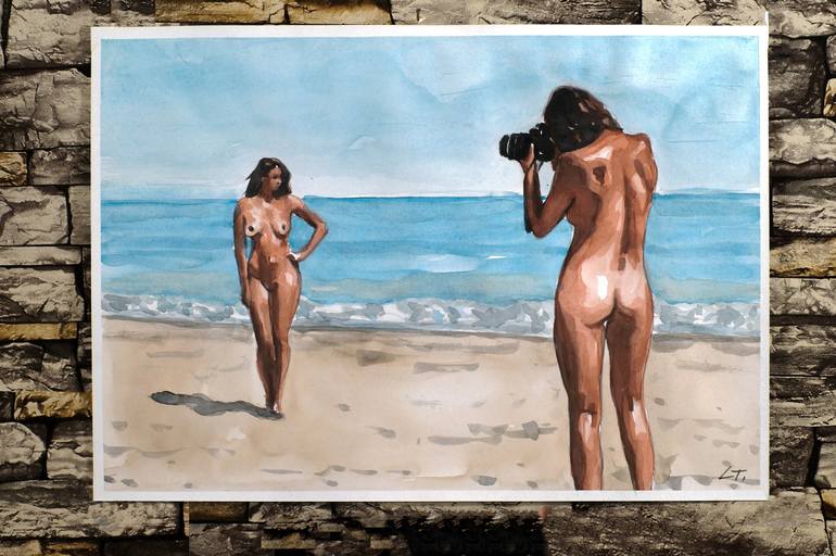 Original Impressionism Nude Painting by Stanimir Stoykov