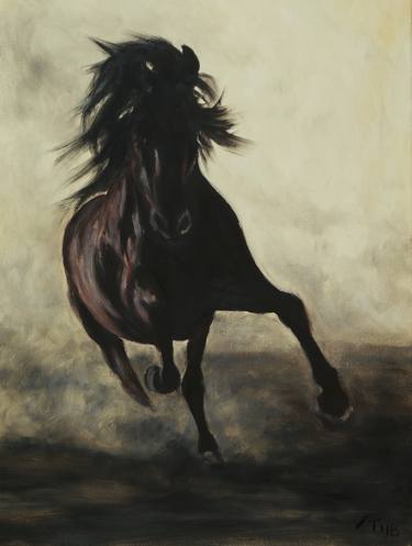 Print of Realism Horse Paintings by Stanimir Stoykov