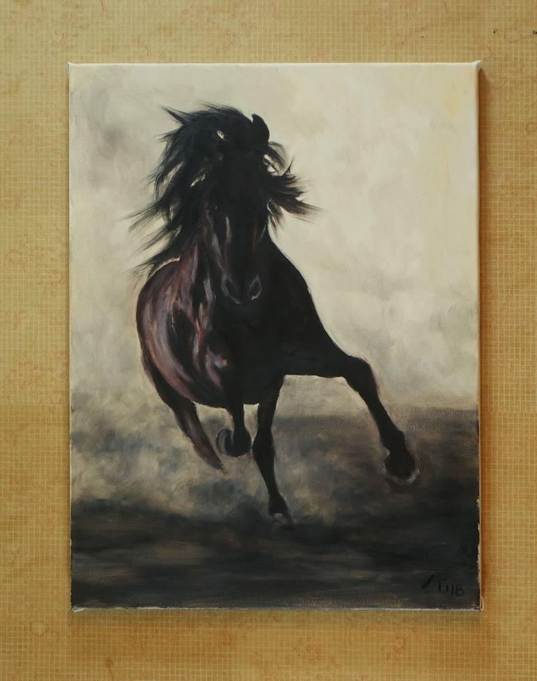 Original Realism Horse Painting by Stanimir Stoykov