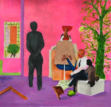 Original Contemporary People Paintings by Sabire Basel Algul