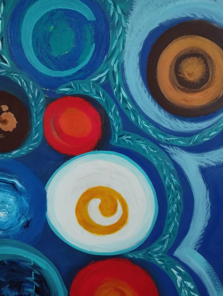 Original Abstract Expressionism Abstract Painting by Magda Hoibian