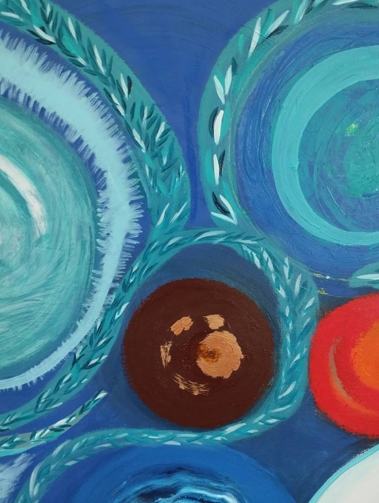 Original Abstract Expressionism Abstract Painting by Magda Hoibian