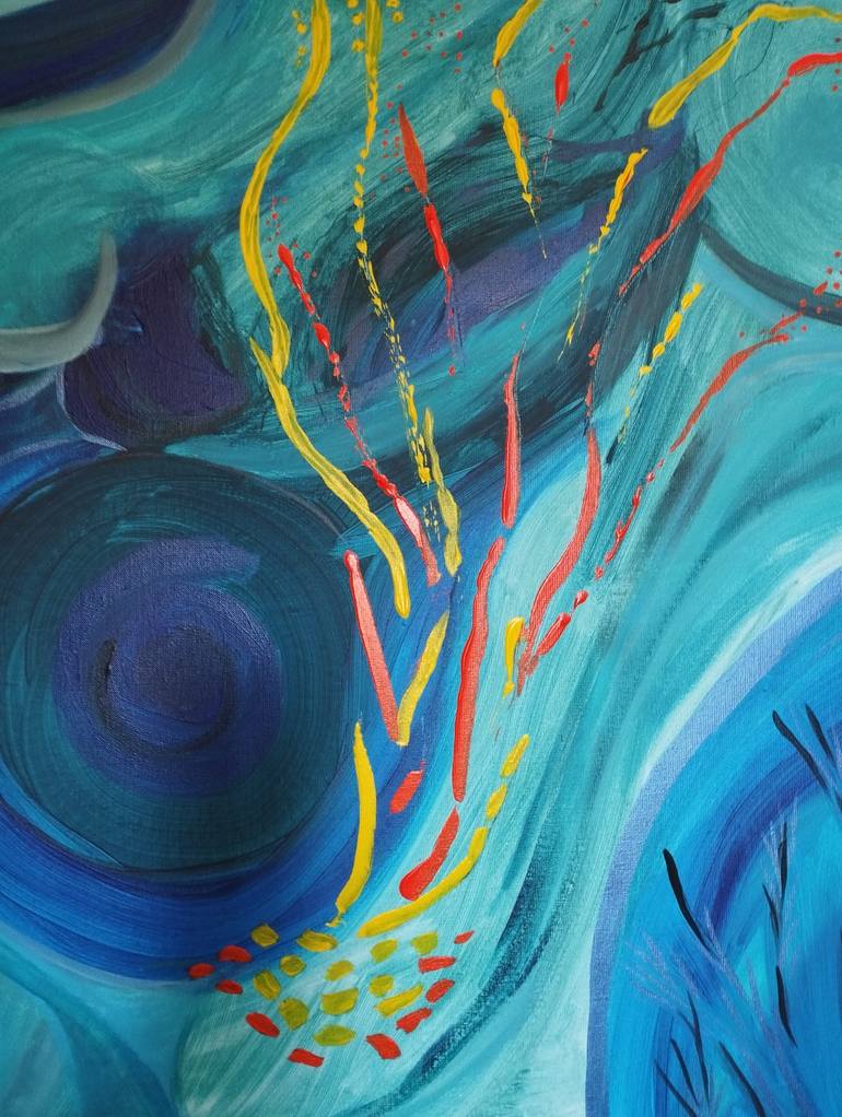 Original Abstract Expressionism Aerial Painting by Magda Hoibian