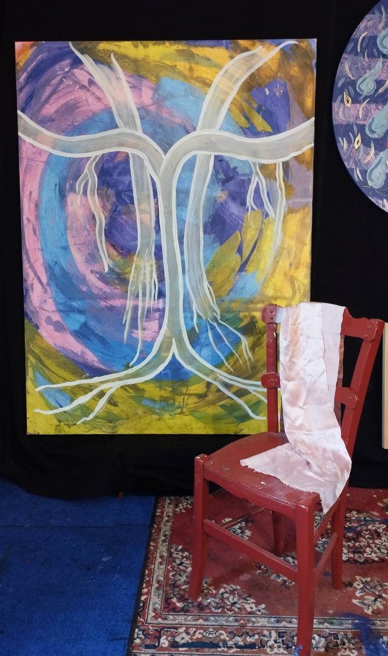 Original Abstract Expressionism Nature Painting by Magda Hoibian