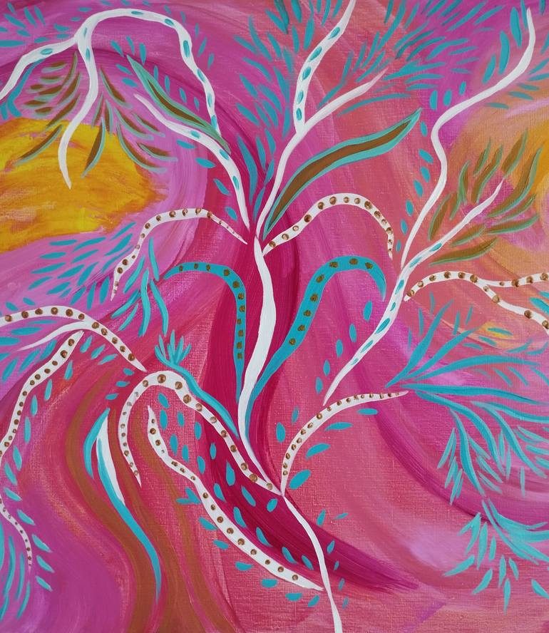 Original Abstract Expressionism Abstract Painting by Magda Hoibian