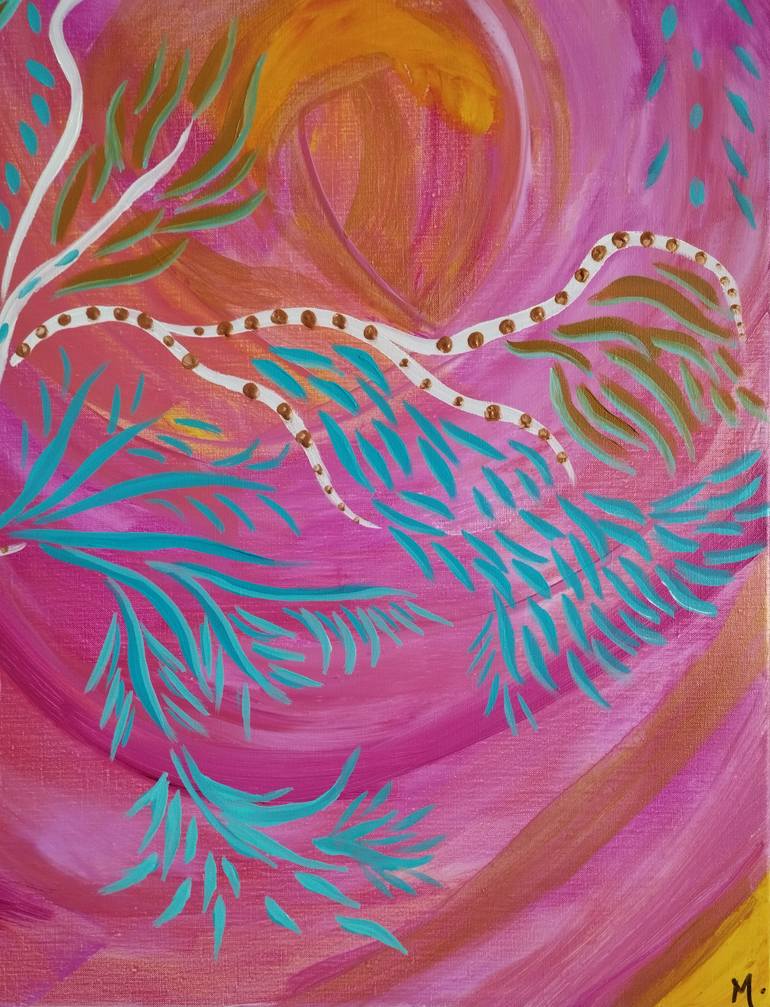 Original Abstract Expressionism Abstract Painting by Magda Hoibian