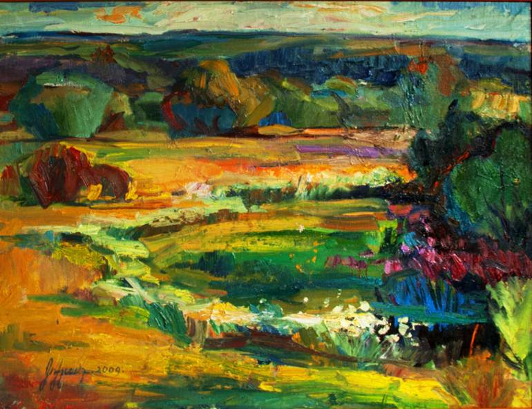 Toropets. A flowering field Painting by Vladimir Grigoryan | Saatchi Art