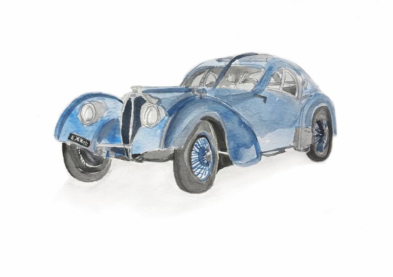 Bugatti 57SC Painting by Painted Rides | Saatchi Art