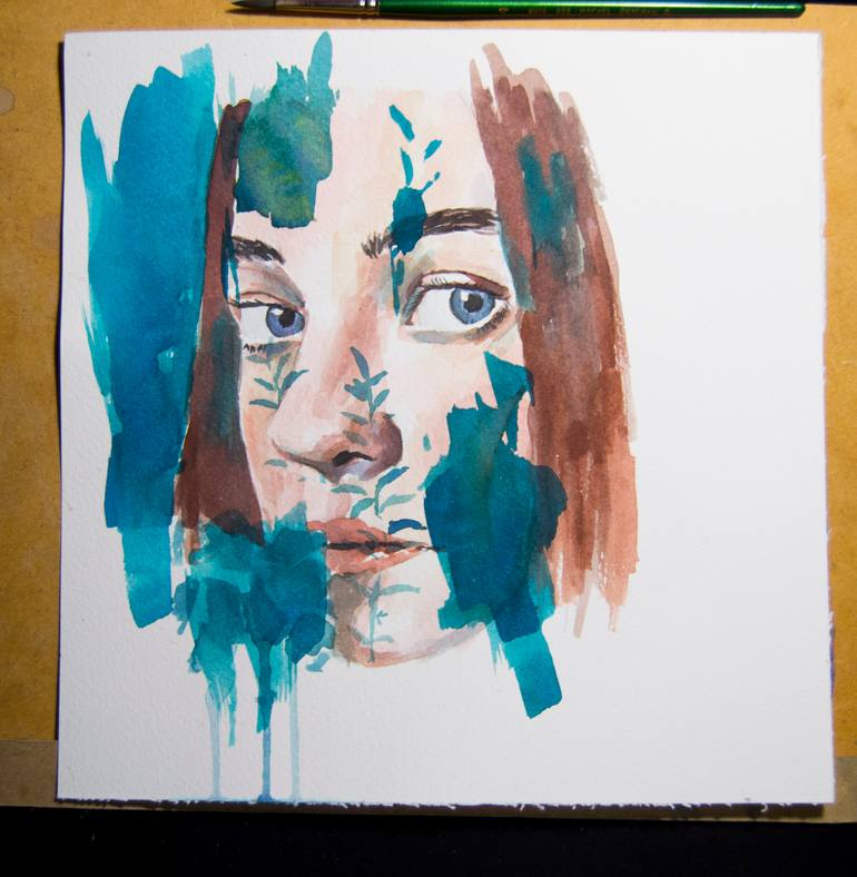 Original Abstract Expressionism People Painting by Santiago Castro