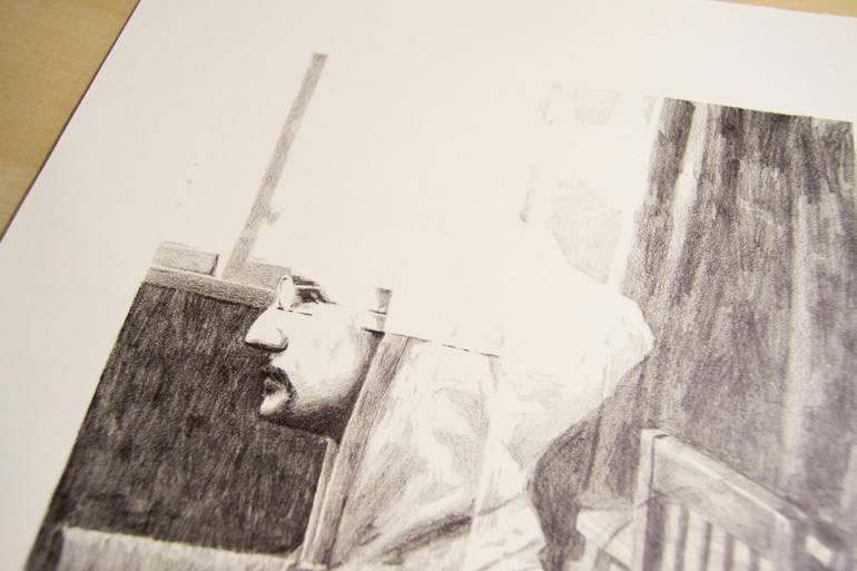 Original Abstract Expressionism People Drawing by Santiago Castro