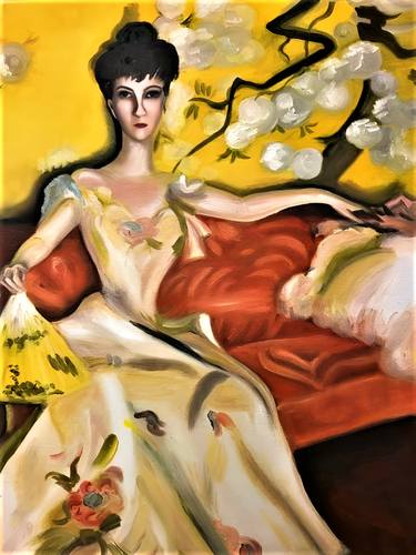 Original Art Deco Erotic Paintings by Elena Bleizer