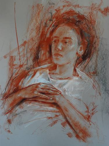 Original Figurative Portrait Drawings by Oleksandr Shcherbyna