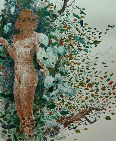 Original Surrealism Nude Drawings by Oleksandr Shcherbyna