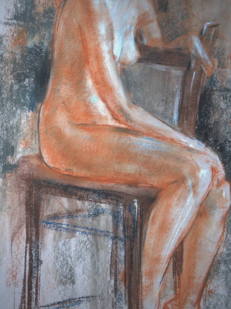 Original Figurative Nude Drawing by Oleksandr Shcherbyna