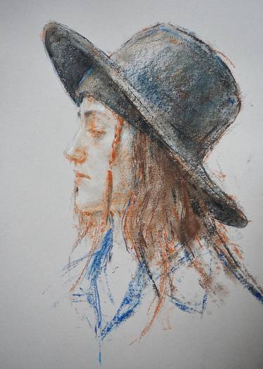 Print of Portraiture Portrait Drawings by Oleksandr Shcherbyna