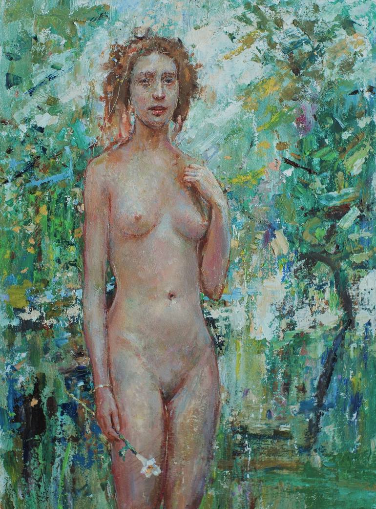 Original Figurative Nude Painting by Oleksandr Shcherbyna